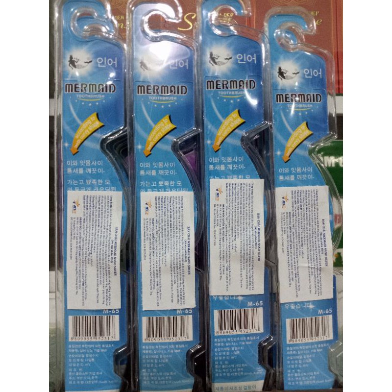 Bàn chải đánh răng mermaid nano silver hàn Quốc