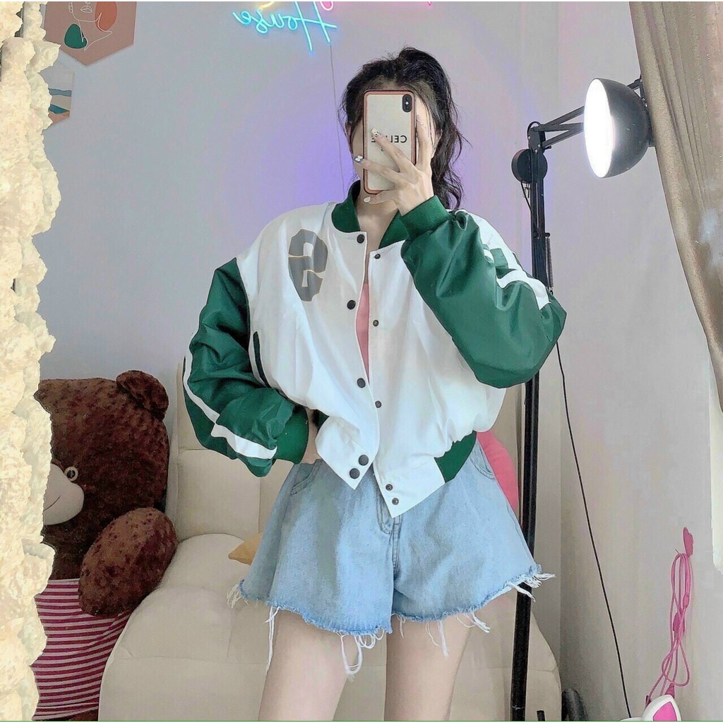 Áo khoác dù nữ bomber hàng siêu đẹp siêu nhẹ, phù hợp phối đồ đi chơi đi dạo, phong cách Hàn Quốc
