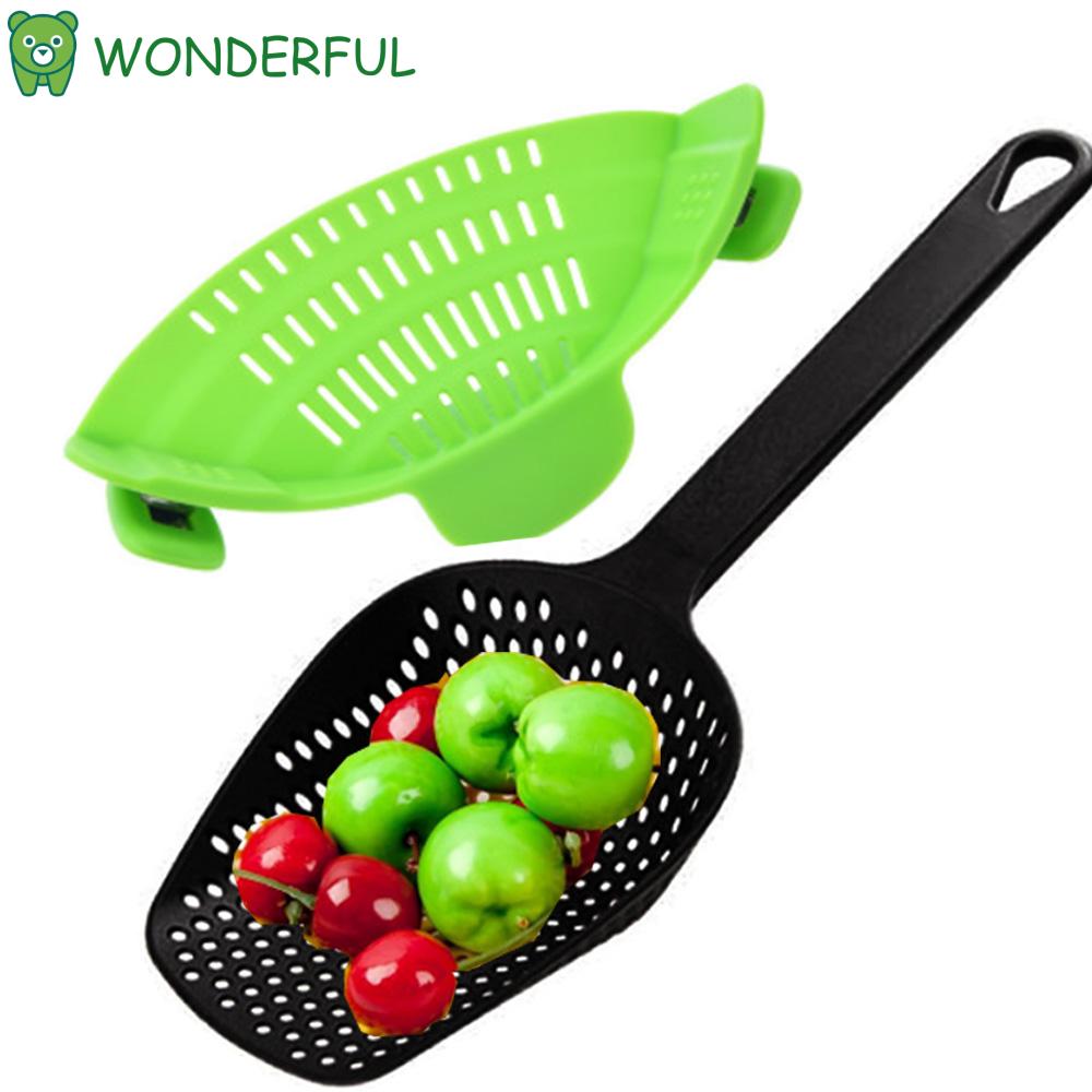 WONDERFUL Spaghetti Clip on colander Suitable Food grade grease Pasta strainer Strainer pot Cooking Trainers for kitchen Spoon Filter Clip Clip on strainer Kitchen &amp; dining room tables/Multicolor