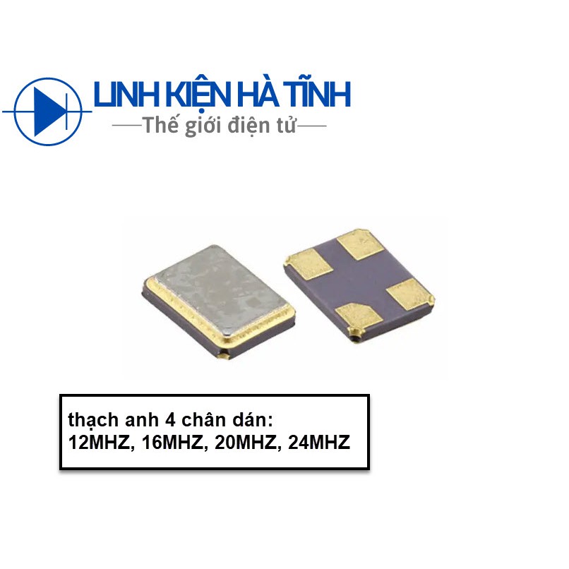 Thạch anh dán 4 chân thạch anh SMD 4 chân 12MHZ 16MHZ 20MHZ 24MHZ