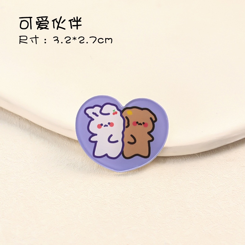 Ghim Cài Áo Bằng acrylic Hình Hoạt Hình Đáng Yêu