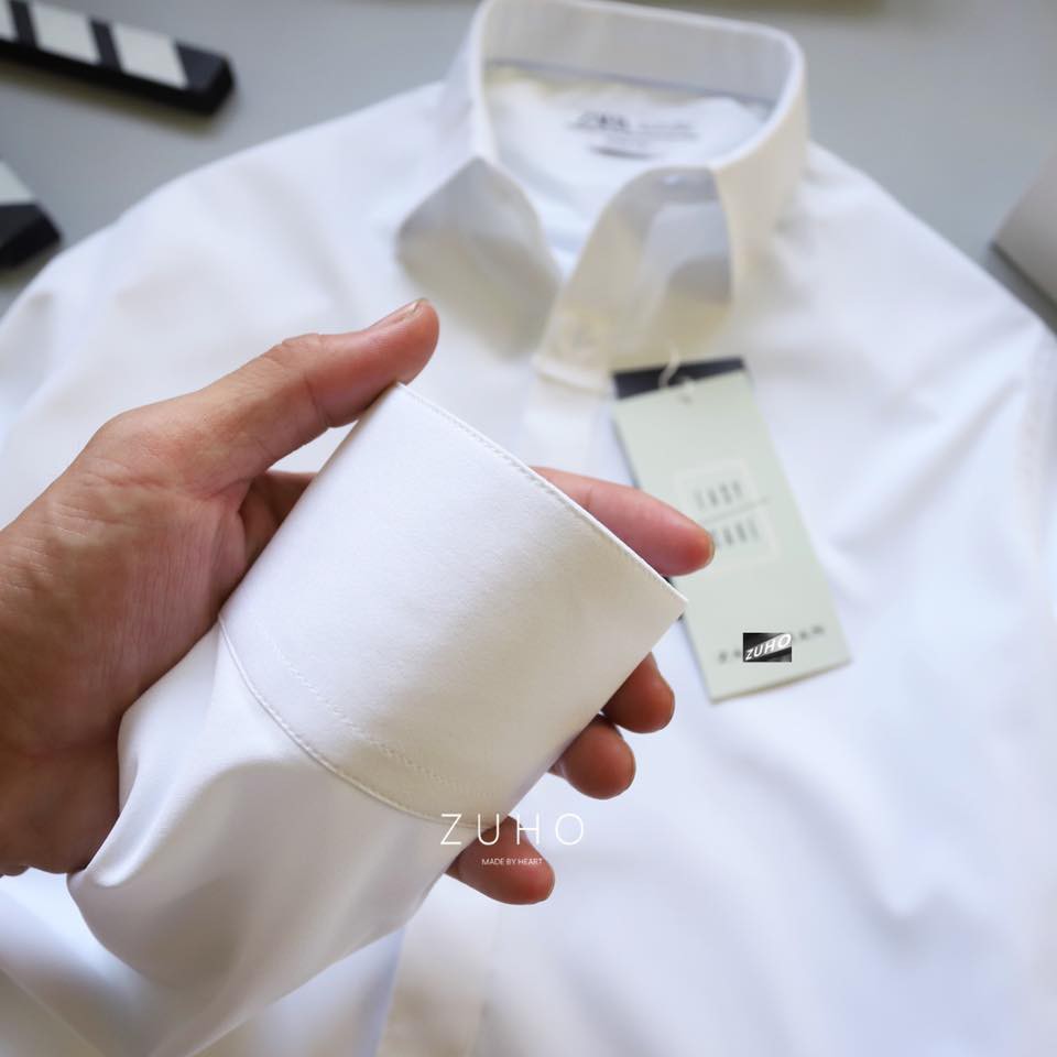Áo sơ mi màu trắng chất lụa không nhăn | BigBuy360 - bigbuy360.vn