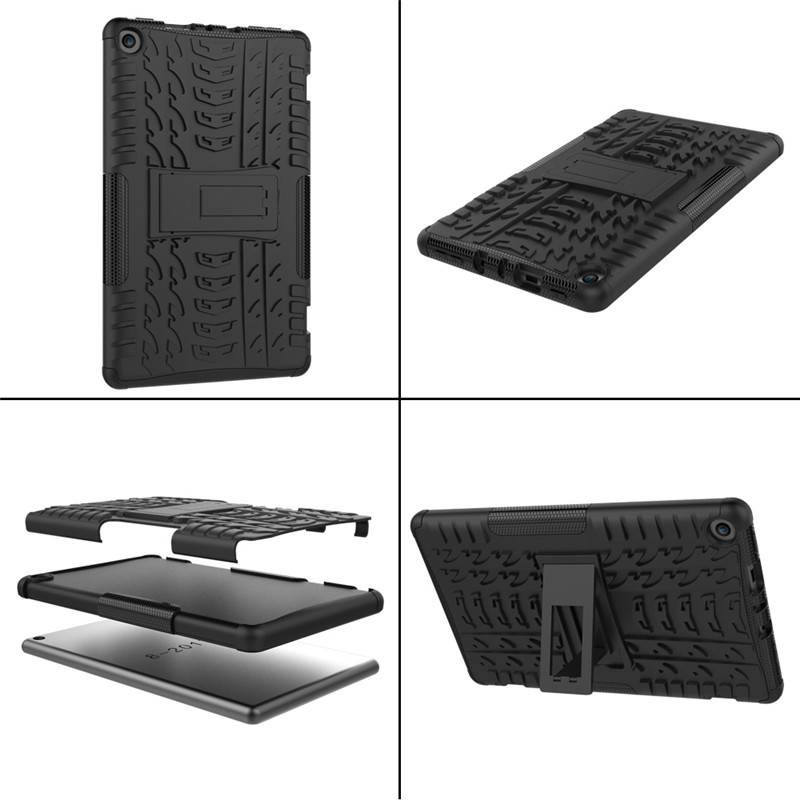 Ốp lưng chống sốc vân gồ ghề dành cho Amazon Kindle Fire HD8 2017 2018