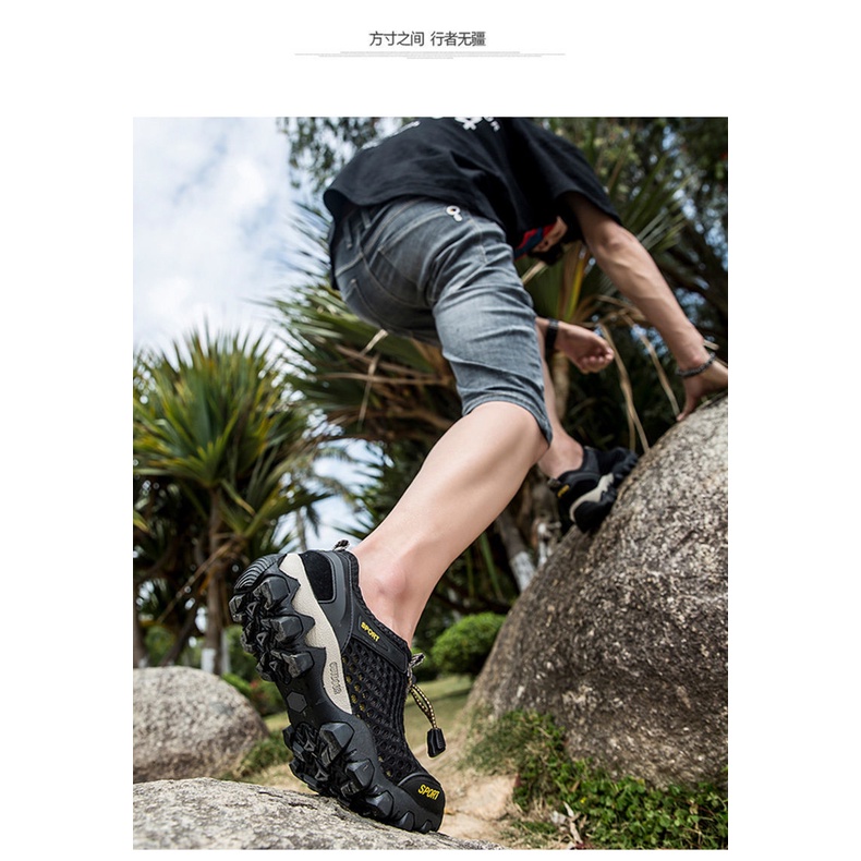 Giày leo núi trekking nam nữ, Đi phượt, Lội suối, Lội nước, chèo thuyền, cao cấp đế cao su thoát nước kiểu dáng mới