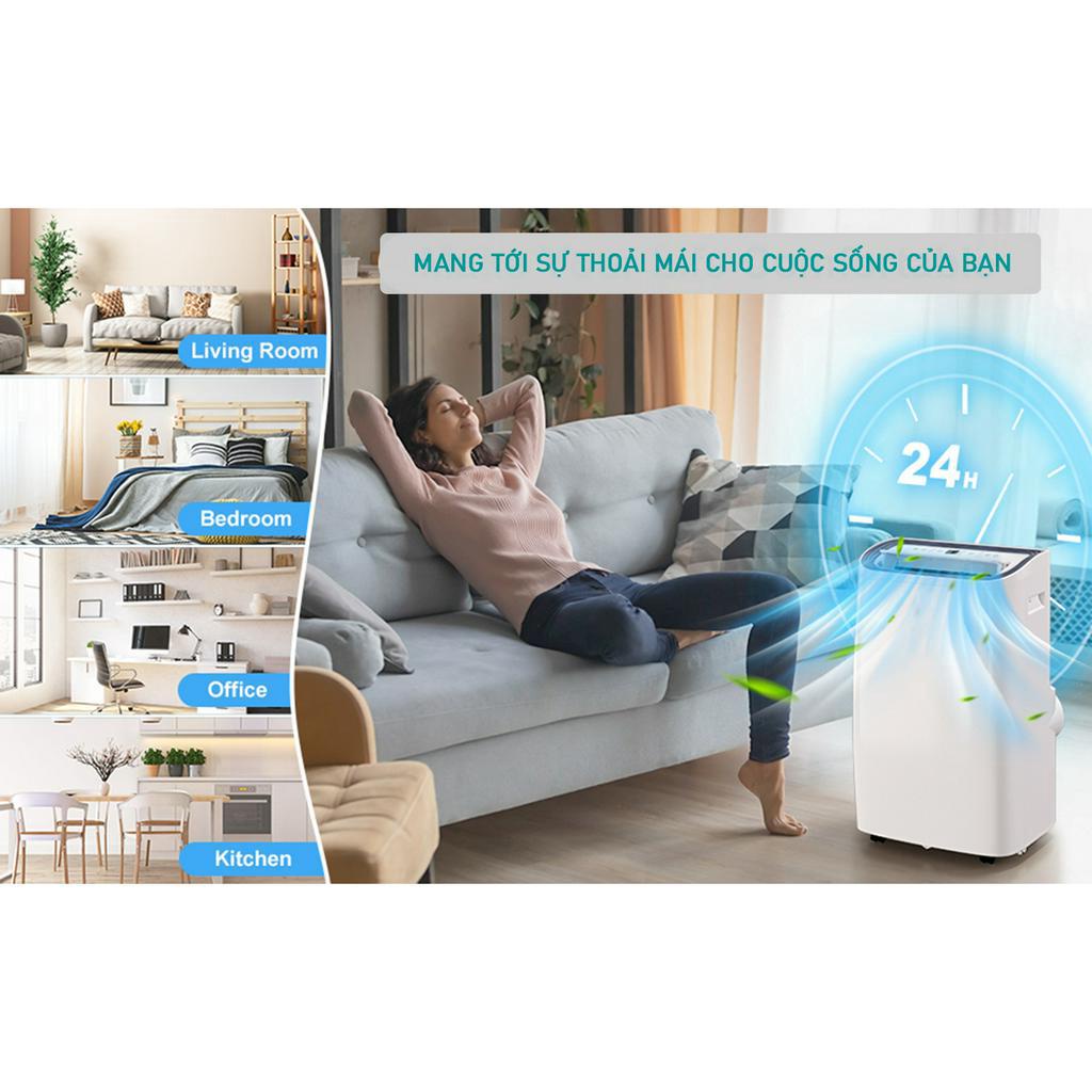 Điều hòa di động đứng 12.000 BTU nhập khẩu Fujihome, máy lạnh di động mini đa năng thông minh chính hãng