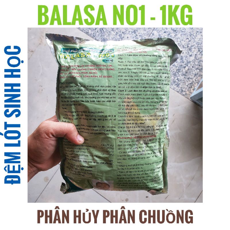 MEN VI SINH LÓT CHUỒNG, GIẢM MÙI HÔI PHÂN - BALASA NO1 1KG