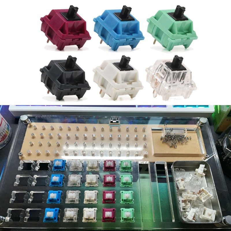 Set 10 Công Tắc Nguồn Điện 3pin RGB Cho Bàn Phím Cơ GK61 GK64 GH60 RK61