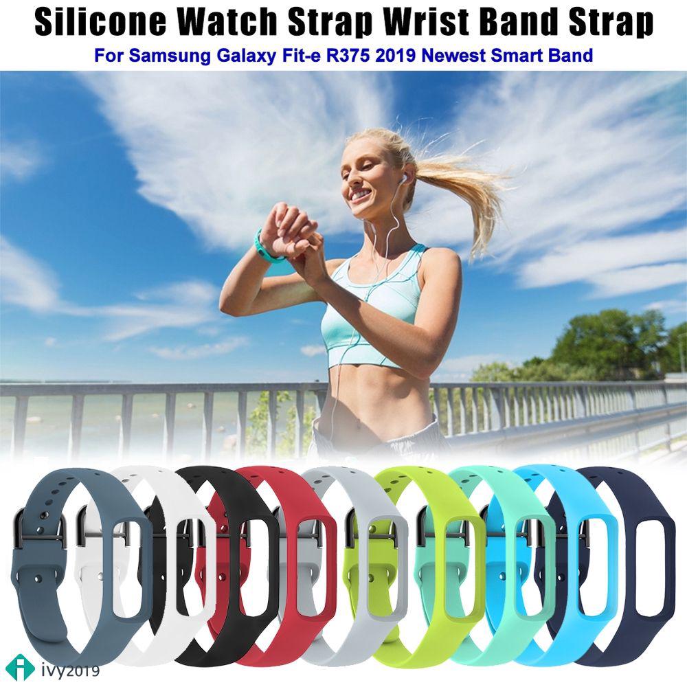 Dây silicone màu trơn thay thế cho dây đồng hồ Samsung Galaxy Fit-e R375
