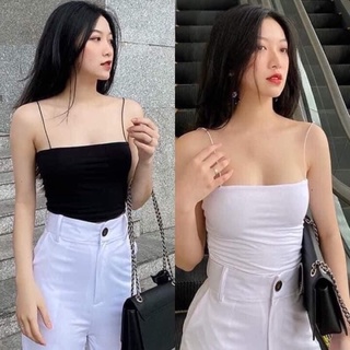 Áo cọng bún kèm mút 2 màu trắng/đen