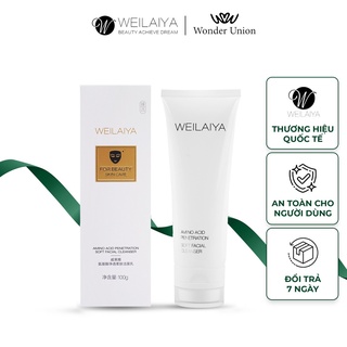 Sữa rửa mặt dưỡng ẩm, trắng da Weilaiya Amino Acid Penetration Facial Soft Cleanser cho da mụn, da nhạy cảm 100g
