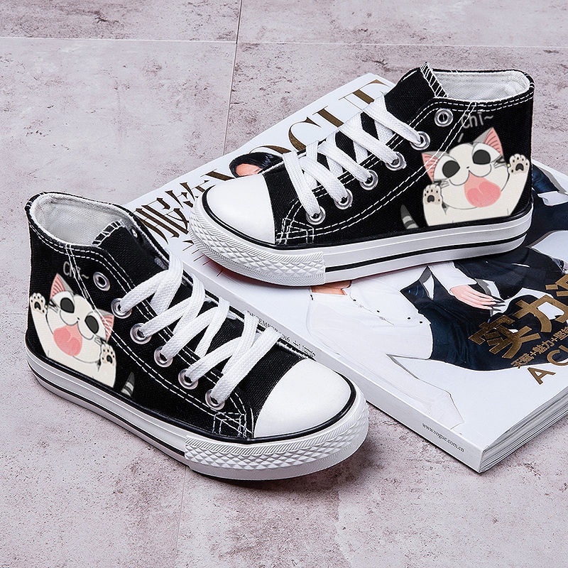 Giày Vải Canvas Cổ Cao In Họa Tiết Hoạt Hình Phát Sáng Thời Trang Mùa Hè Phong Cách Hàn Quốc Mới Cho Bé Trai
