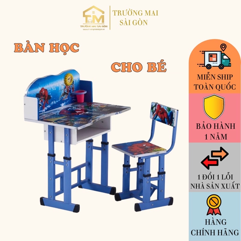 bàn học cho bé trai bé gái có hộc phong cách hàn quốc giá rẻ Trường Mai Sài Gòn