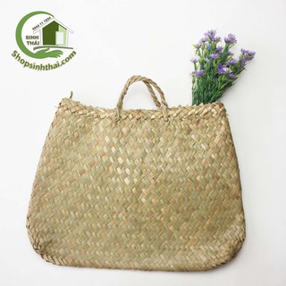Túi cói đan - giỏ cói xách tay bảo vệ môi trường 40 cm x 32cm