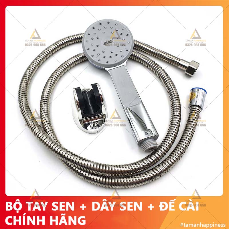 [Rẻ vô địch] Bộ tay sen + dây sen inox 1.5m + đế cài tay sen chính hãng bảo hành 12 tháng