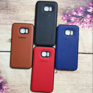 Ốp lưng Samsung S7 Edge dẻo giả da khắc thương hiệu cao cấp
