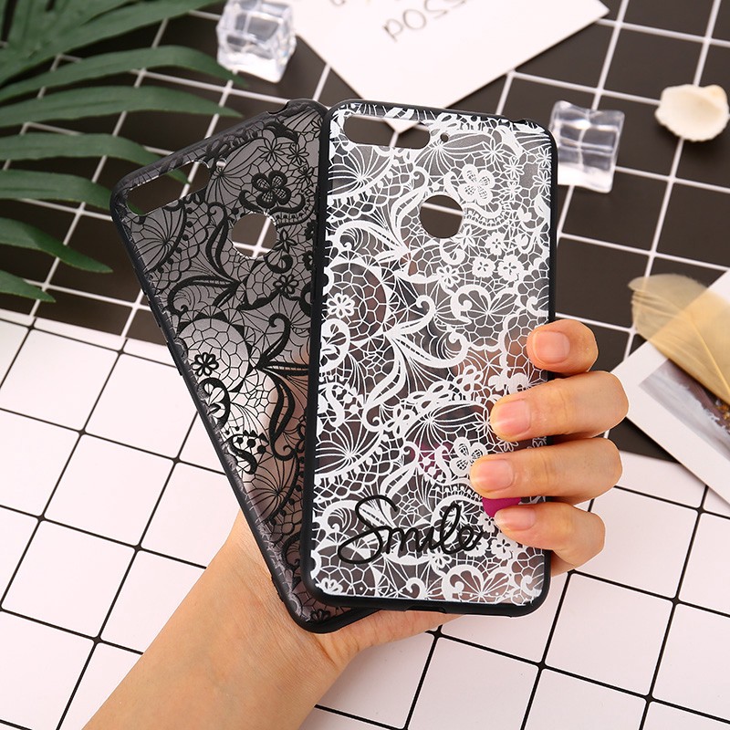 Huawei P30 Mate 20/20 Pro Lite Honor 7A Y7 Prime 2018 Case PC+TPU Lace Case