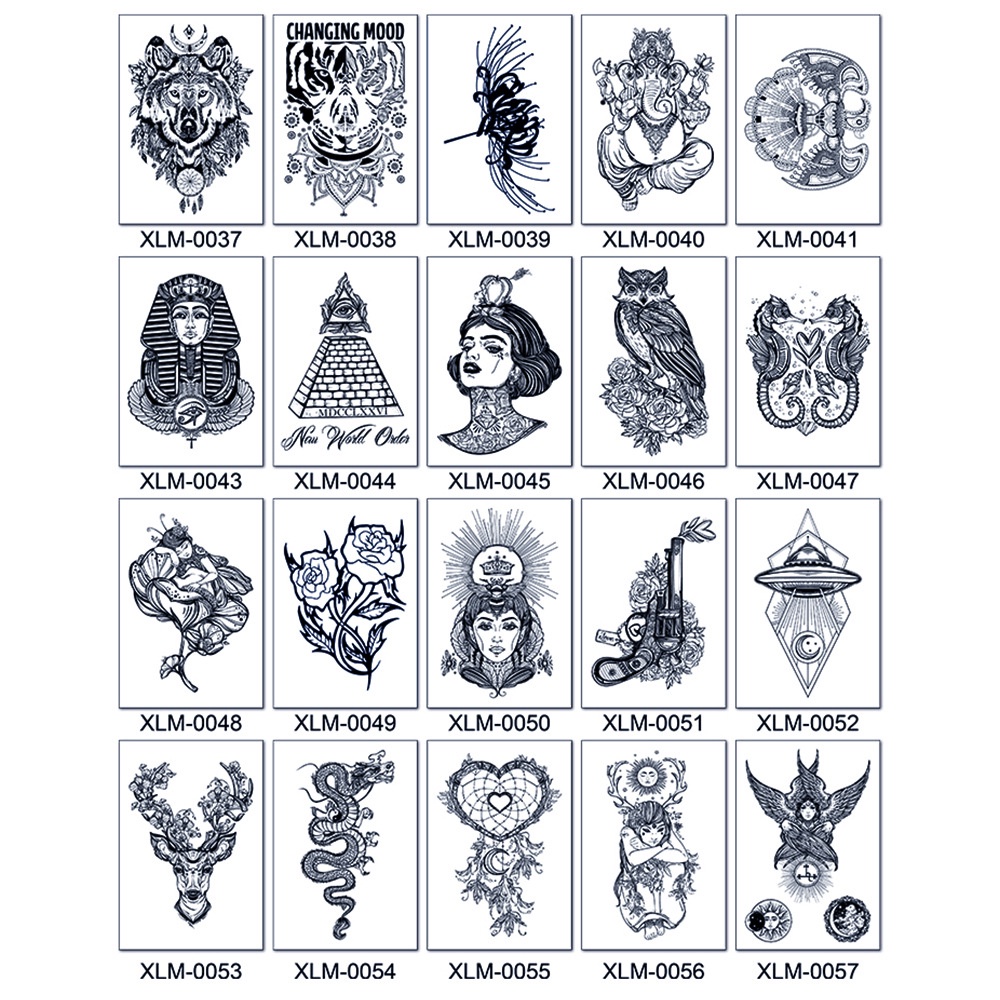 Hình xăm dán tạm thời 11 x 16 cm Unisex chống thấm nước có thể kéo dài đến 15 ngày JIAMIN Magic Tattoo
