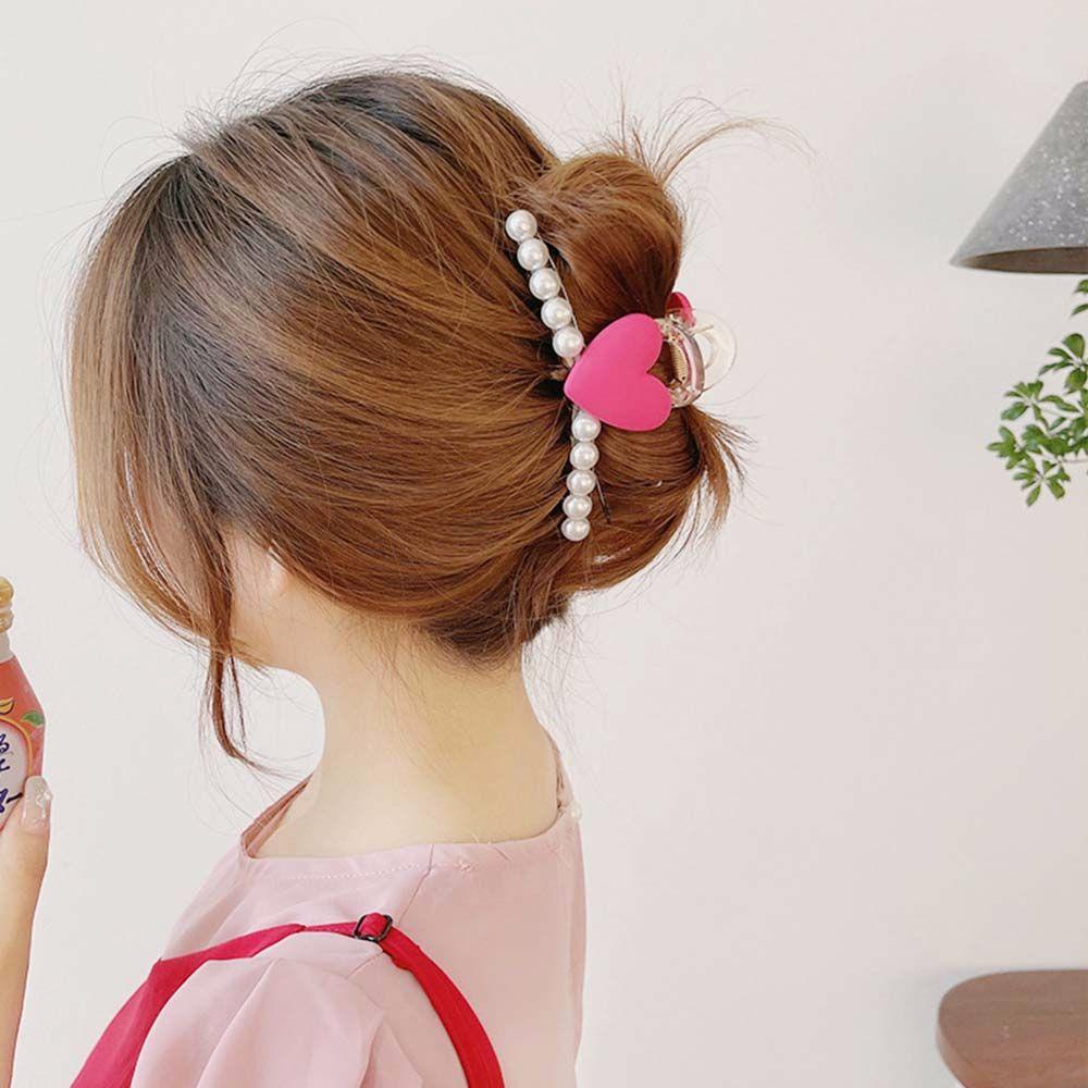 Kẹp Tóc Hình Trái Tim Lớn Dễ Thương Phong Cách Vintage WMES15H