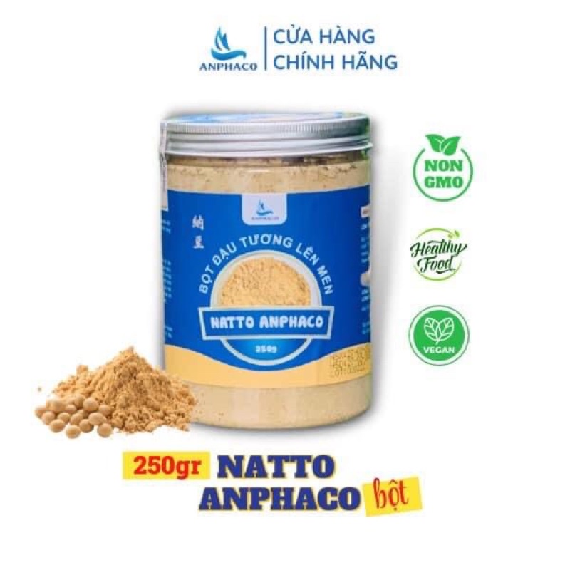 Hộp 250g Natto Anphaco–BỘT ĐẬU TƯƠNG LÊN MEN, ĂN DẶM, men Natto <quatang85>