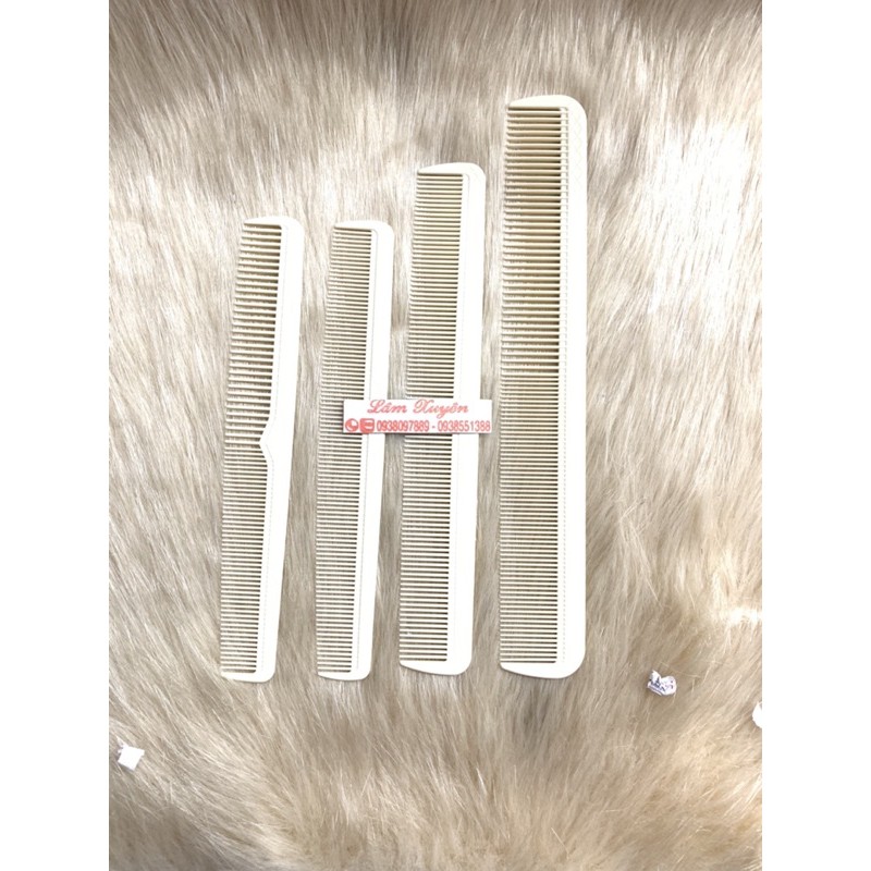 Lược cắt tóc Trắng cao cấp 007 nhựa PVN cao cấp chịu nhiệt cao dẻo bền chất lượng tốt giá sỉ rẻ dễ sử dụng cho barber  .