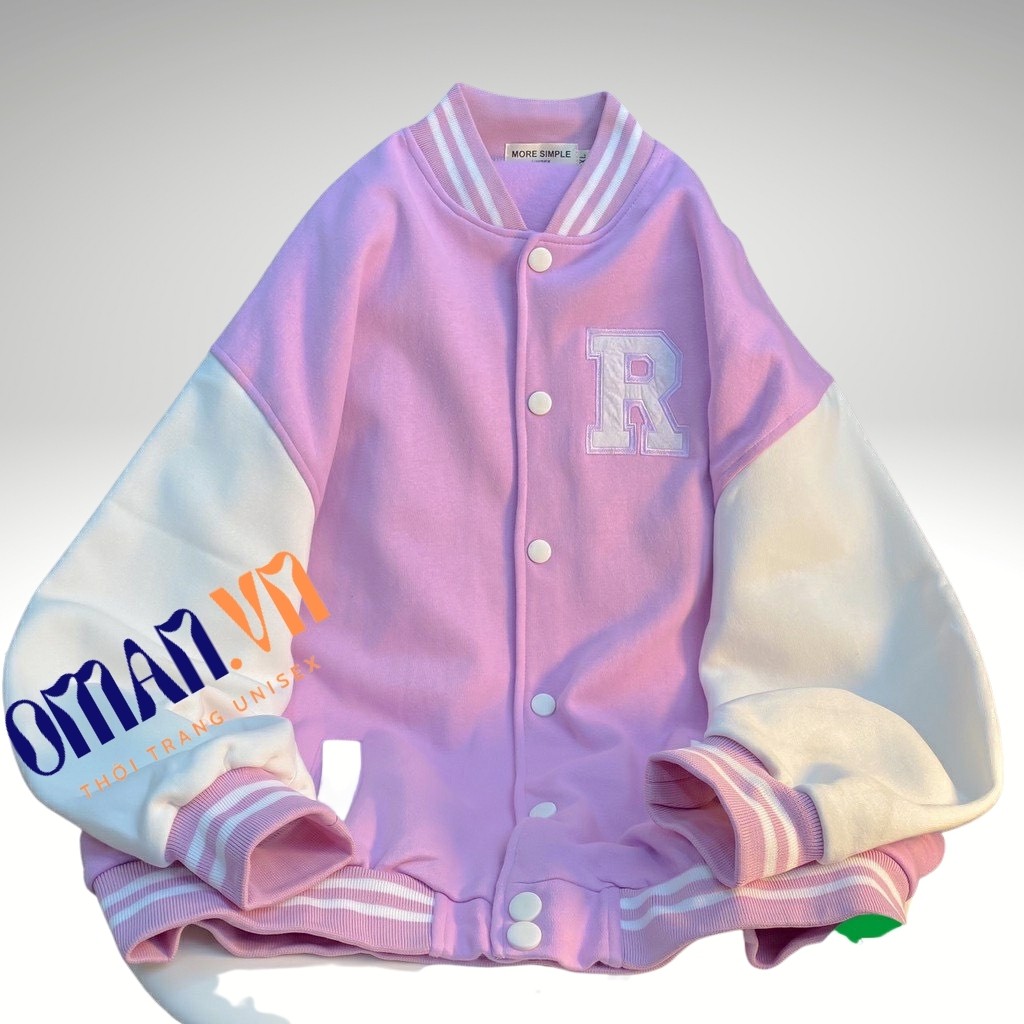 Áo khoác nỉ Cardigan R form rộng Unisex Oman