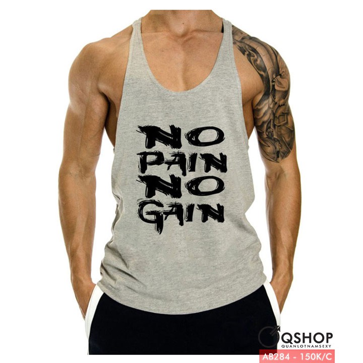 [SALE] ÁO 3 LỖ NAM TẬP GYM THỜI TRANG AB284