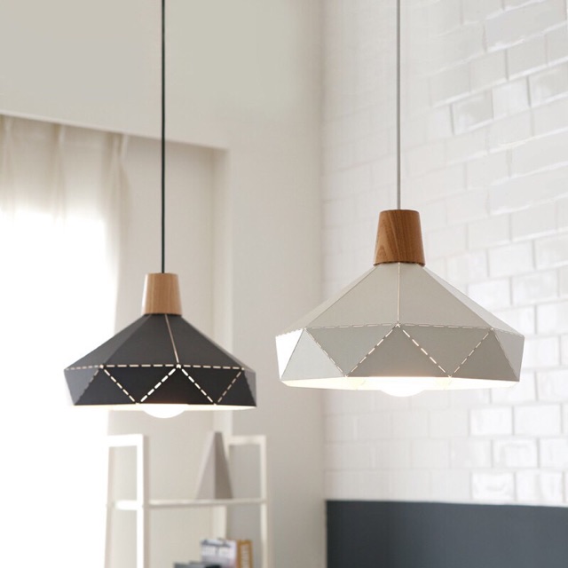 Bộ 2 đèn thả đầu gỗ D300