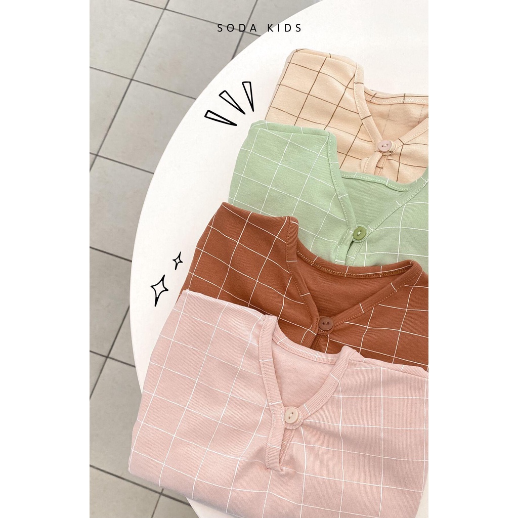 Body cho bé SODA KIDS Kewtie romper chất liệu cotton co giãn 4 chiều, phong cách Hàn Quốc