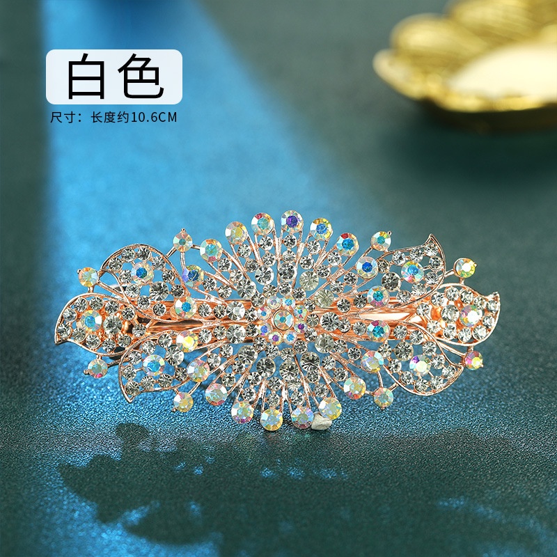 Kẹp Tóc Hình Nơ Đính Đá Đơn Giản Phong Cách Hàn Quốc