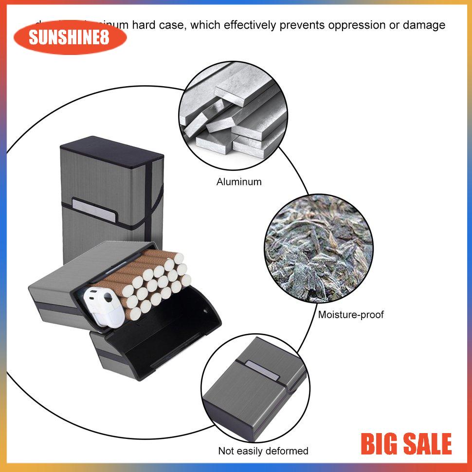 【SUN】Light Aluminum Cigarette Cigar Case Pocket Box Container Storage Holder