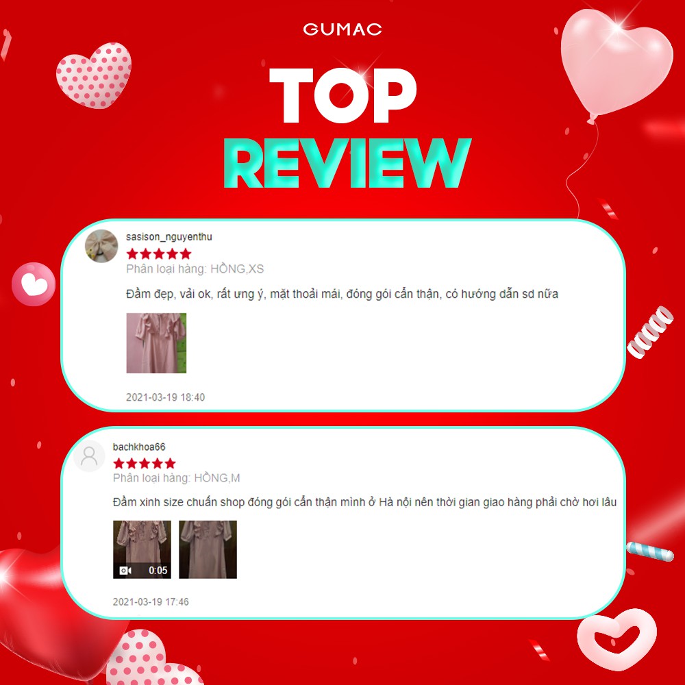 Đầm suông nữ phối bèo vai GUMAC thiết kế dễ thương, xinh xắn màu hồng DB308 | BigBuy360 - bigbuy360.vn