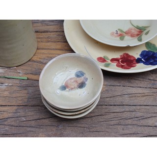 Chén tép nâu chén chấm Gốm sứ Hoa Mai phong cách Nam Bộ xưa