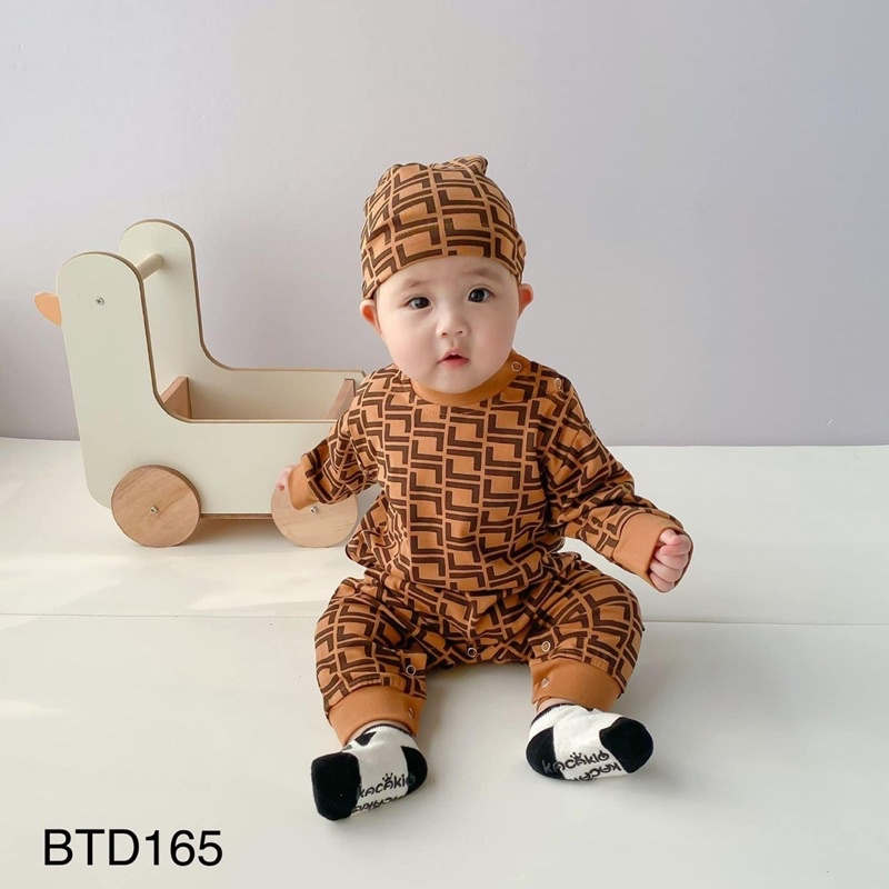 Bộ body cho bé sơ sinh, bộ liền quần hàng nỉ cotton cao cấp sang xịn cho bé từ 6-16 kg