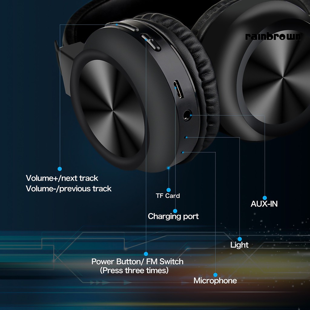 Tai Nghe Không Dây Bluetooth 5.0 Có Đèn Led 3d