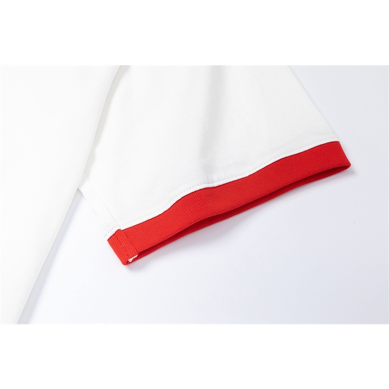 L &amp; V Áo Thun Tay Ngắn Màu Tương Phản In logo Trước Cổ Điển Tương Phản Thời Trang Thường Ngày Cho Nam Và Nữ