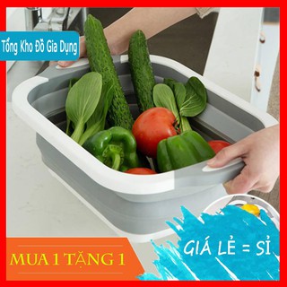 Thớt gấp gọn kèm thau gấp gọn cho nhà bếp thông minh 💢 bán giá gốc 💢 chậu rửa gấp gọn kiêm thớt đa năng