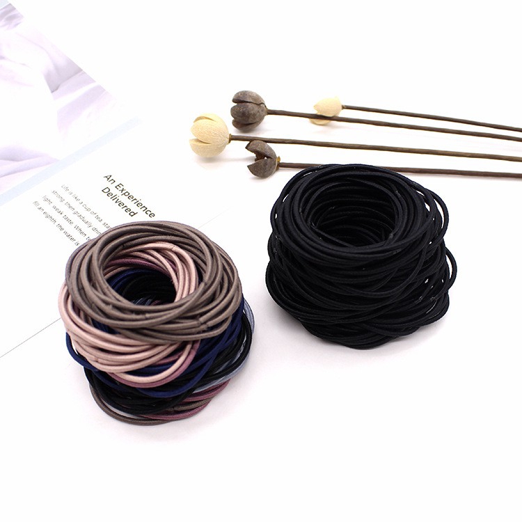 Dây Thun Buộc Tóc Kiểu Dáng Đơn Giản 50 Cái