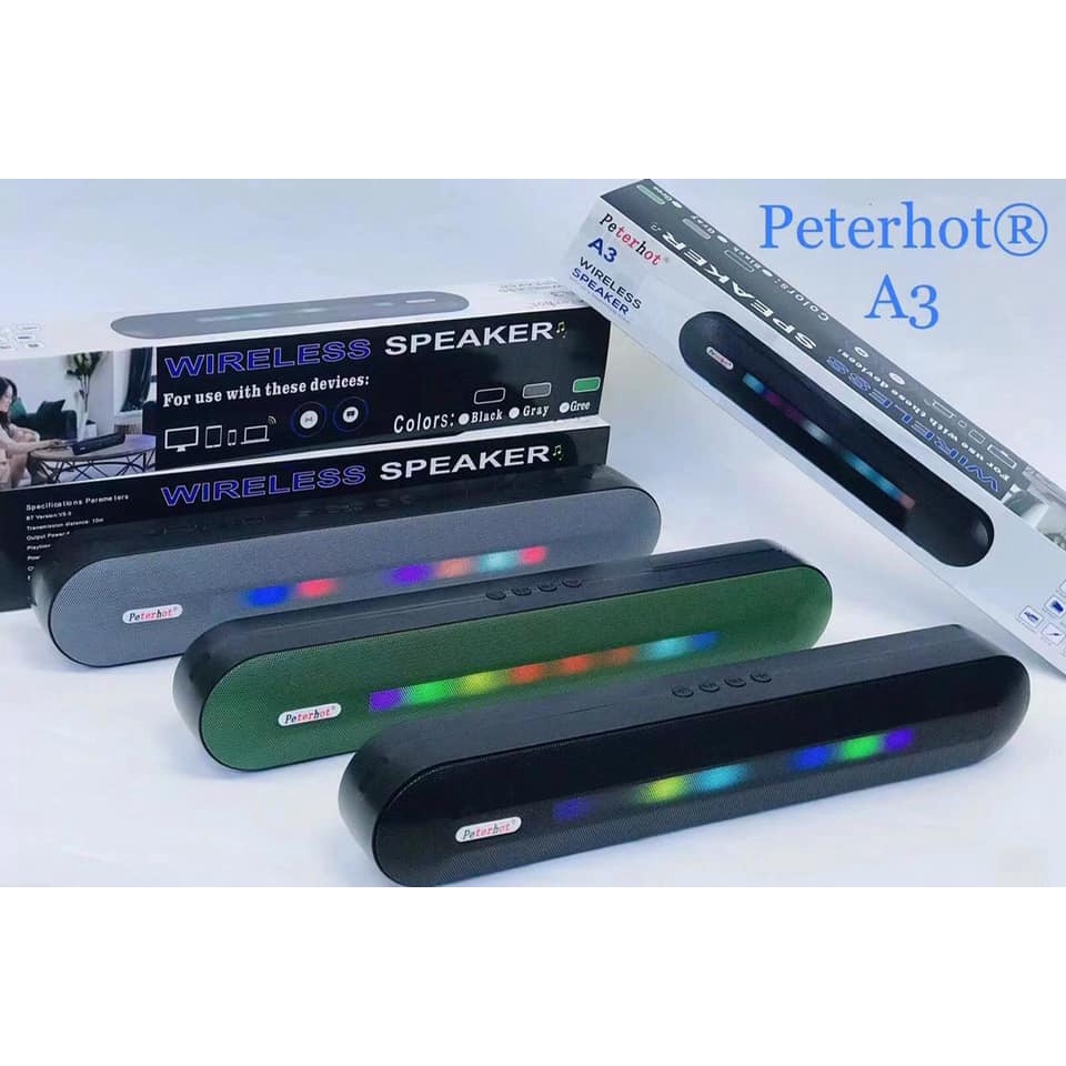 Loa bluetooth A3 mini mới nhất 2 loa Bass mạnh âm thanh đỉnh có kết nối máy tính