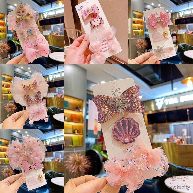 Kẹp Tóc Hình Nơ Phong Cách Hàn Quốc Xinh Xắn Cho Bé Gái