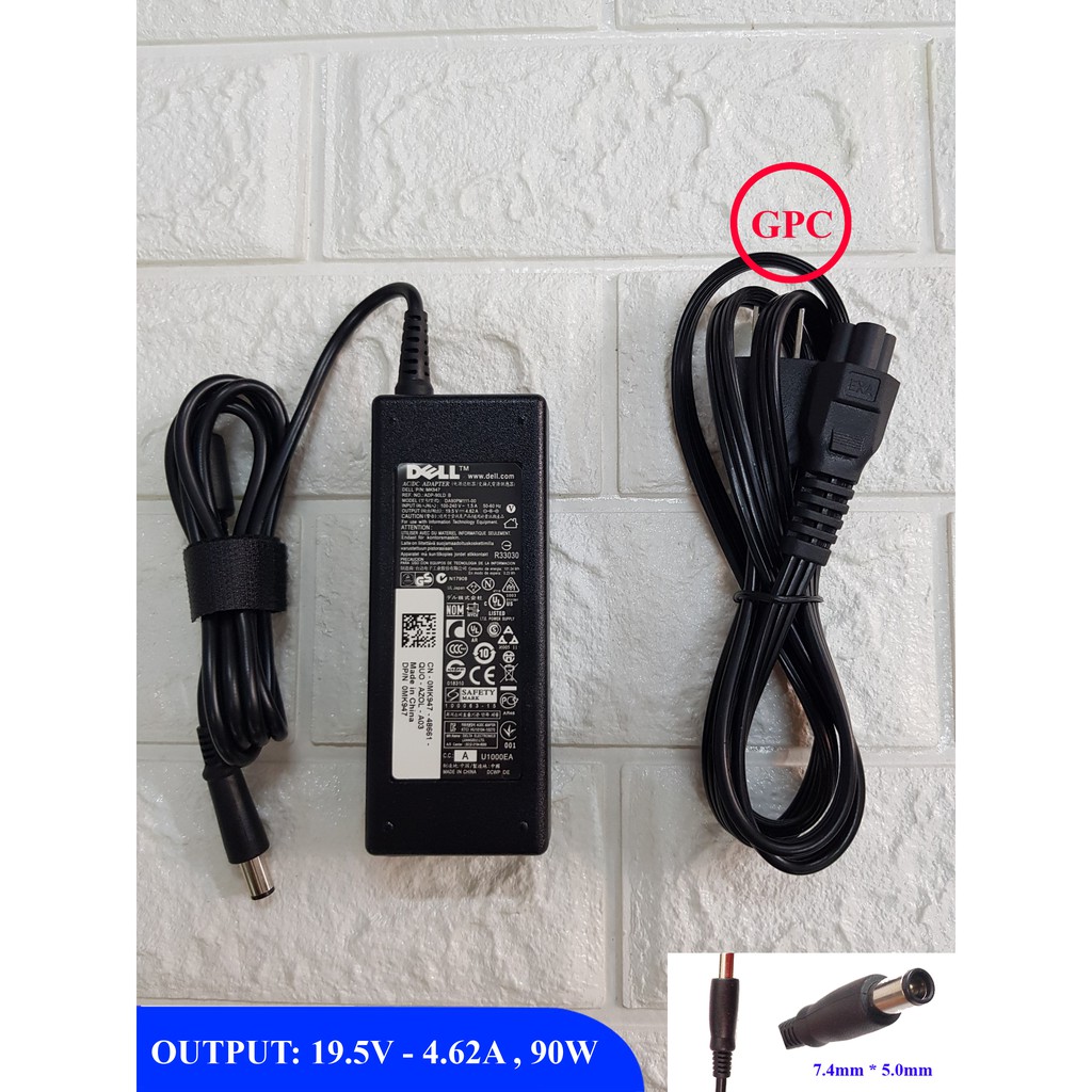 Sạc laptop dell chân kim to 19.5V – 4.62A – 90W for laptop Dell E6420/ E6520/ 4050/ 3442/ 3443/ 3543