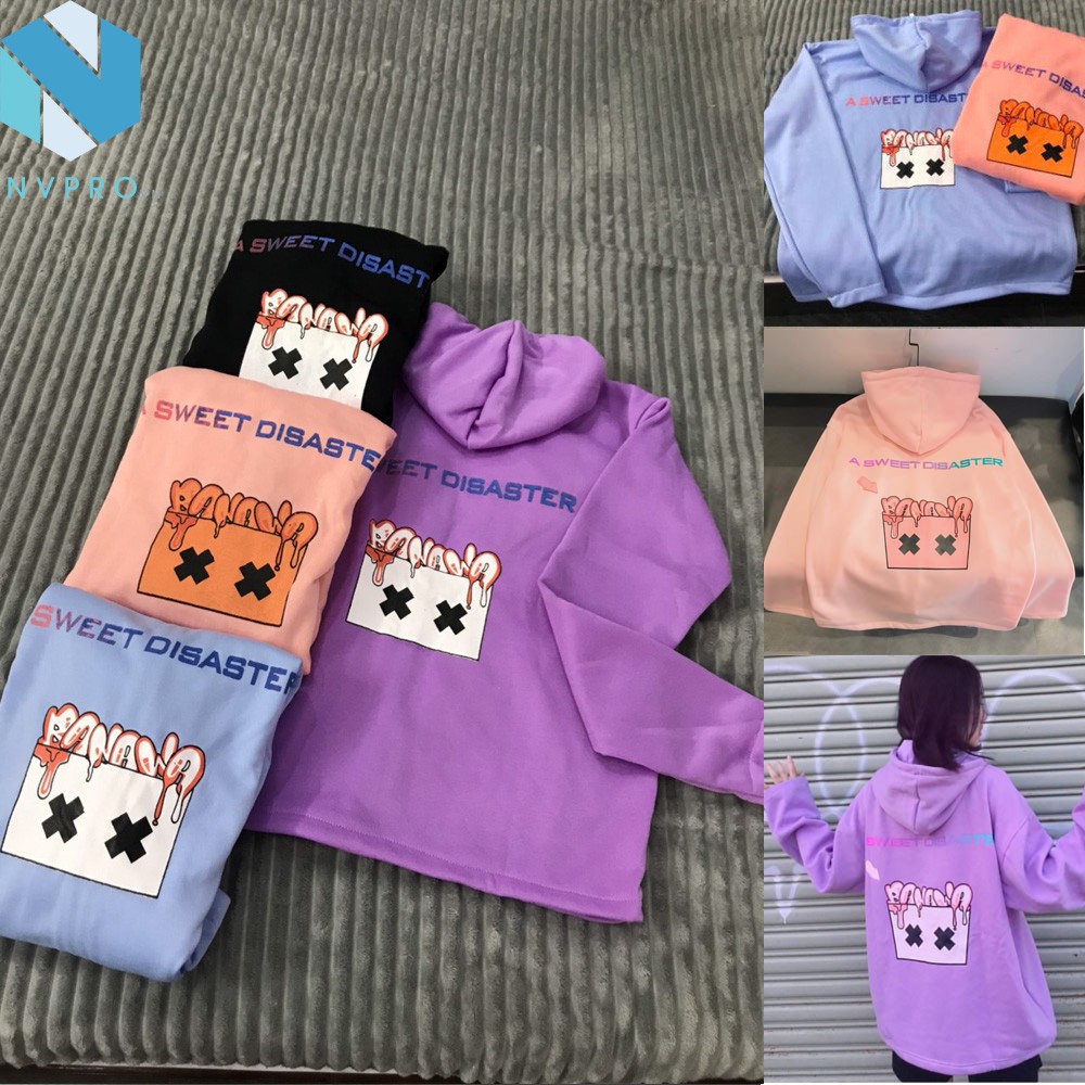 Áo khoác nỉ 2 chữ XX SWEET DISASTER C036 Ảnh thực tế shop tự chụp