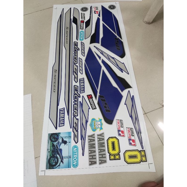 Tem Rời Exciter 150 Đời Xe 2016 Xám Xanh Gp