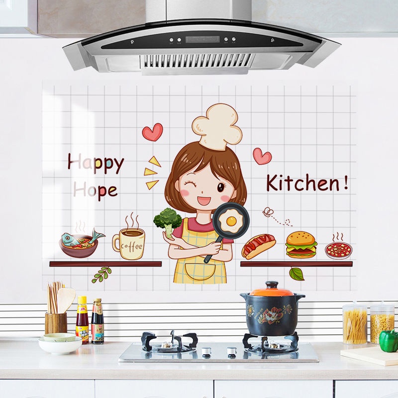 Miếng Dán Tường Trong Suốt Chống Dầu Chống Nước Chịu Nhiệt Độ Cao Cho Nhà Bếp