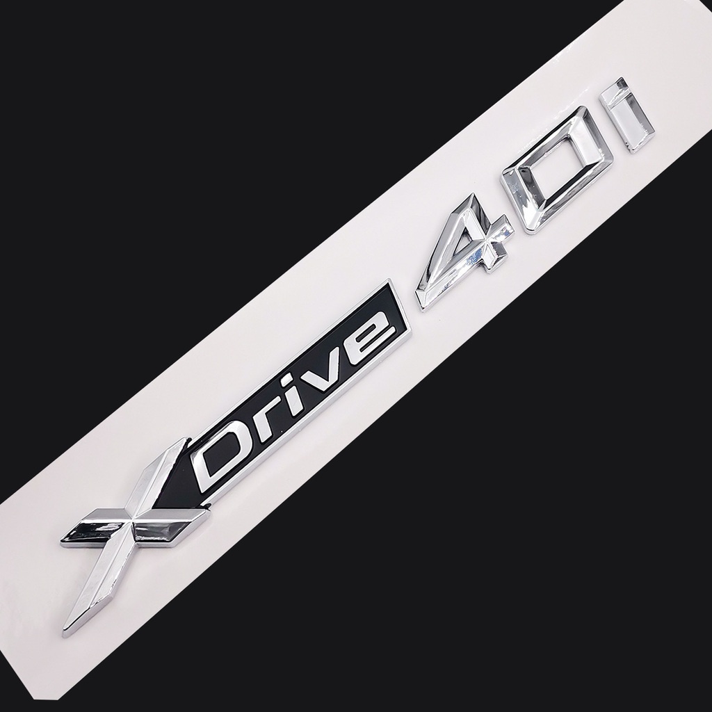 Logo dán trang trí đuôi xe hơi màu bạc cho BMW X1 X3 X5 X6 New Xdrive 20i 25i 28i 30i 35i 40i 48i 50i
