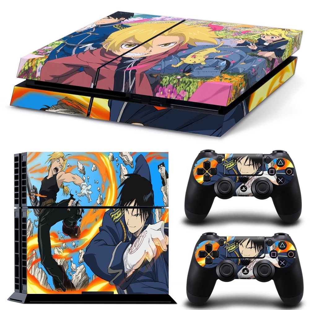 Bộ decal dán vinyl hình anime nhật bản fullmetal alchemist cho bộ điều khiển và tay cầm chơi game ps4 playstation 4