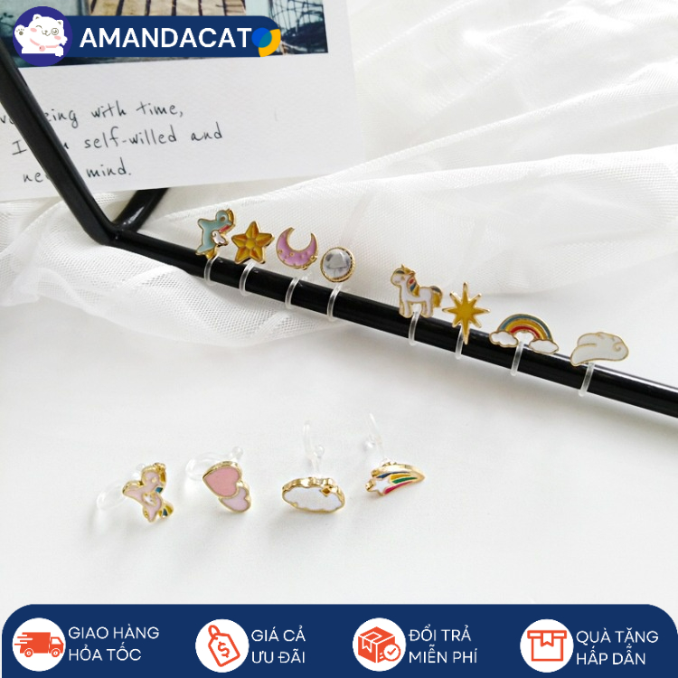 [Hàng Sẵn] Bông Tai Hình Hoạt Hình Đáng Yêu Trẻ Trung