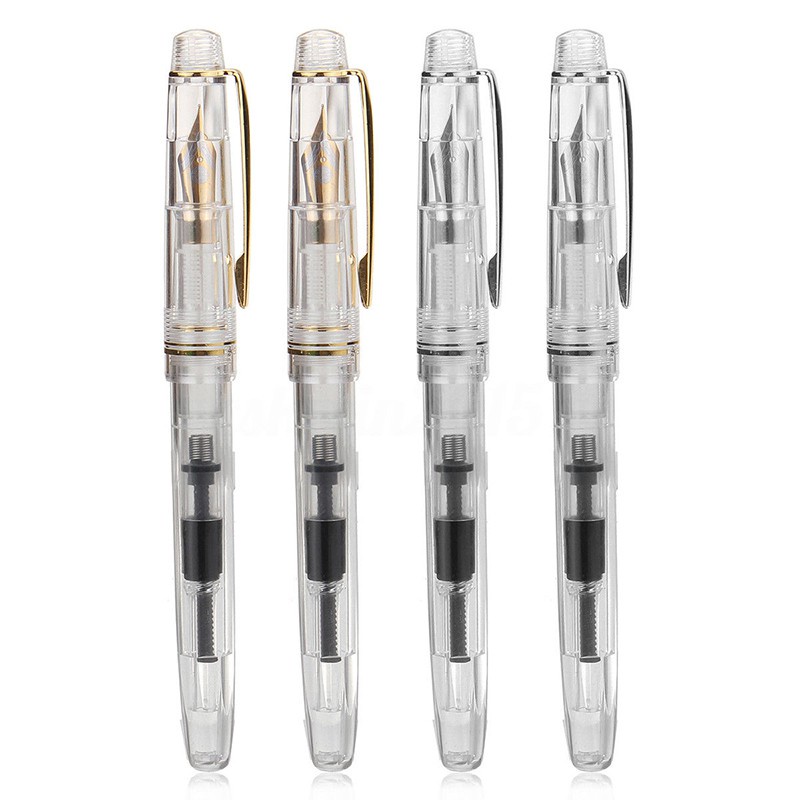 Bút Máy 4ForlT Wing Sung 9159 Ngòi Mảnh 0 38Mm/0 5Mm Bằng Kim Loại Khô Nhanh Cỡ Lớn