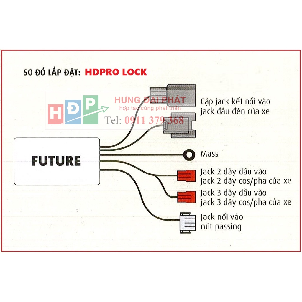 Bộ mạch tắt đèn xe Future 2021 2022 2023 Chính Hãng HDPRO - Tích hợp Passing - BH 2 năm