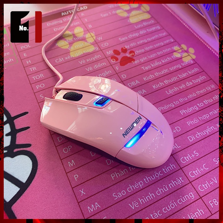 Chuột Gaming Máy Tính Màu Hồng NEWMEN G10 Led Rgb Chuột Vi Tính Laptop Chơi Game Có Dây Dễ Thương Giá Rẻ