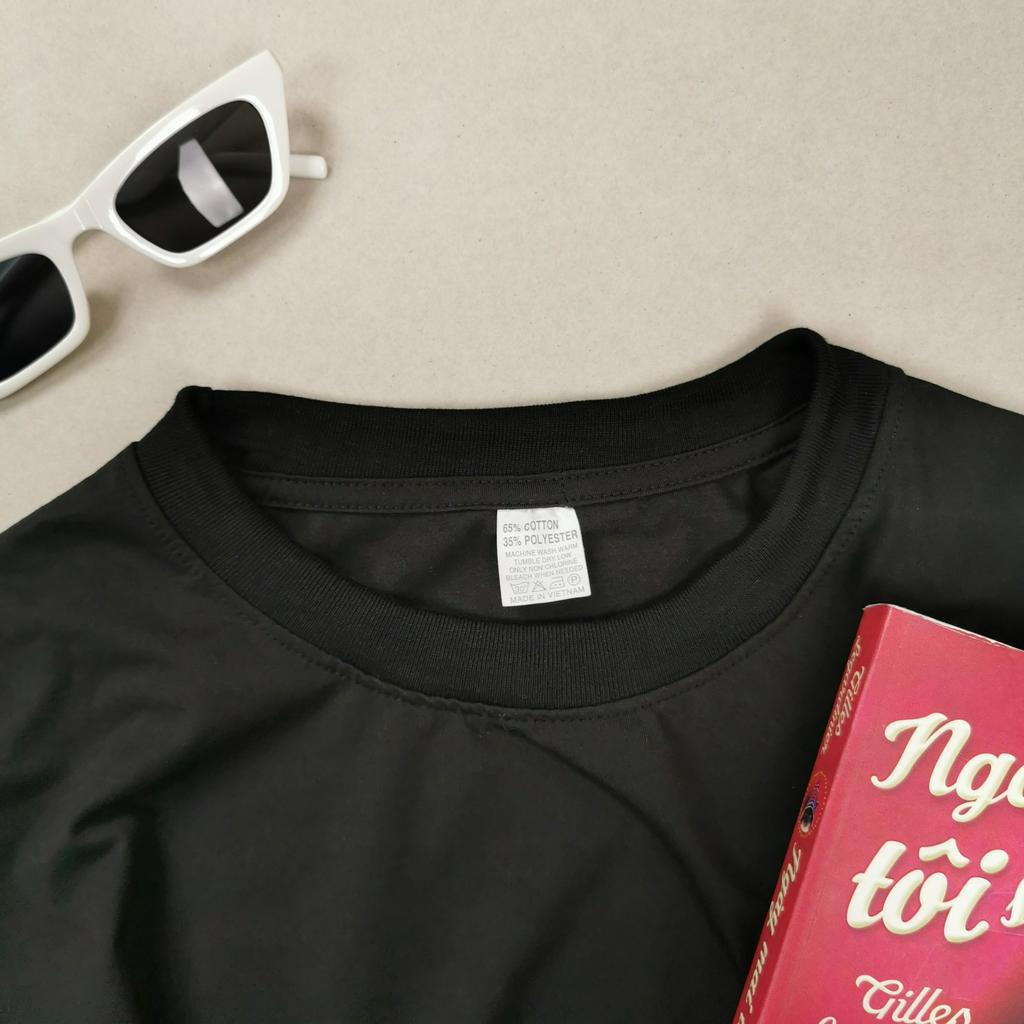 Áo thun Unisex tay lỡ form rộng in hình mặt trăng, áo phông nam nữ Freesize vải Cotton cao cấp tay lửng JTeeMan - JT30